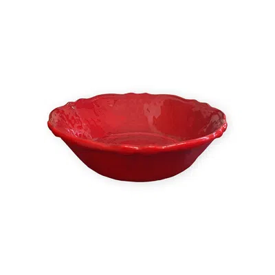 The Company Store Garnet Melamine Cereal Bowls, Set Of 4 In Red
