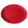 The Company Store Garnet Melamine Oval Serving Platter In Red