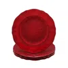 The Company Store Garnet Melamine Salad Plates, Set Of 4 In Red