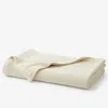 The Company Store Garter Stitch Blanket In Beige/ivory