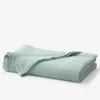 The Company Store Garter Stitch Blanket In Blue/teal/turquoise