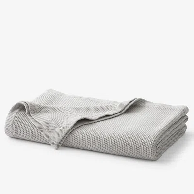 The Company Store Garter Stitch Blanket In Gray