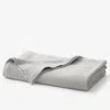 The Company Store Garter Stitch Blanket In Gray