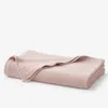 The Company Store Garter Stitch Blanket In Pink Blush