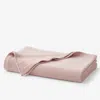 The Company Store Garter Stitch Blanket In Pink Blush