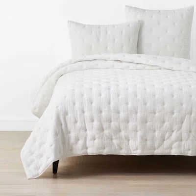 The Company Store Gauze Deco Quilt In White