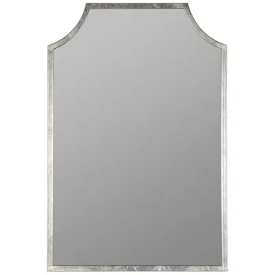 The Company Store Gilded Arched Frame Wall Mirror In Gray