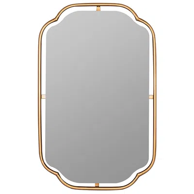 The Company Store Gilded Floating Frame Wall Mirror In Gold