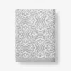 The Company Store Ginkgo And Wildflower Jacquard Bath Towel In Gray