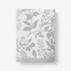 The Company Store Ginkgo And Wildflower Jacquard Bath Towel In Gray