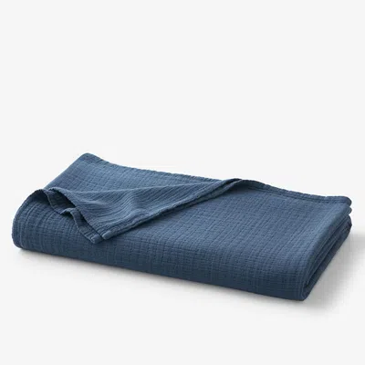 The Company Store Gossamer Cotton Blanket In Blue