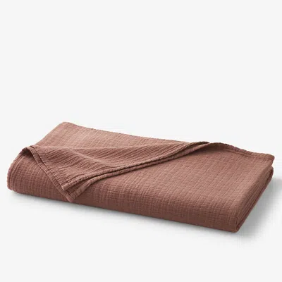 The Company Store Gossamer Cotton Blanket In Orange/coral