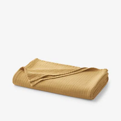 The Company Store Gossamer Cotton Throw Blanket In Yellow