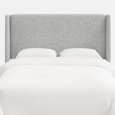 The Company Store Gramercy Linen Headboard In Gray