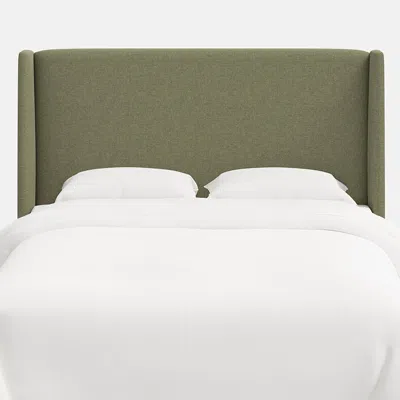 The Company Store Gramercy Linen Headboard In Green
