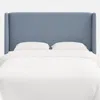 The Company Store Gramercy Velvet Headboard In Blue