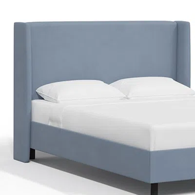 The Company Store Gramercy Velvet Headboard In Blue