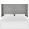 The Company Store Gramercy Velvet Headboard In Steel Gray