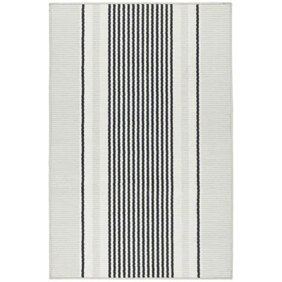 The Company Store Gunner Stripe Washable Rug In Gray