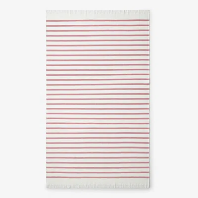 The Company Store Hammam Cotton Beach Towel In Blue