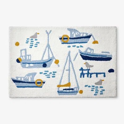 The Company Store Hand-hooked Indoor/outdoor Rug In Blue