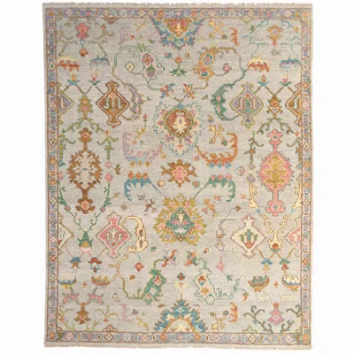 The Company Store Hand Knotted Traditional Wool Rug In Beige