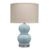 The Company Store Handblown Glass Globe Table Lamp In Blue