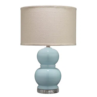 The Company Store Handblown Glass Globe Table Lamp In Blue