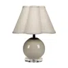 The Company Store Handblown Glass Table Lamp In Beige