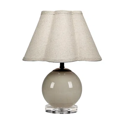 The Company Store Handblown Glass Table Lamp In Beige