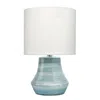 The Company Store Handcrafted Ceramic Swirl Table Lamp In Blue