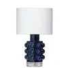 The Company Store Handcrafted Modern Glass Table Lamp In Blue