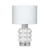The Company Store Handcrafted Modern Glass Table Lamp In White