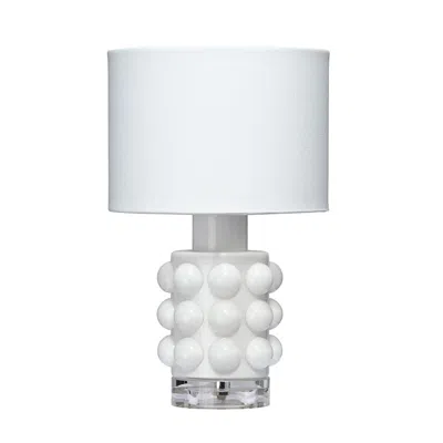 The Company Store Handcrafted Modern Glass Table Lamp In White