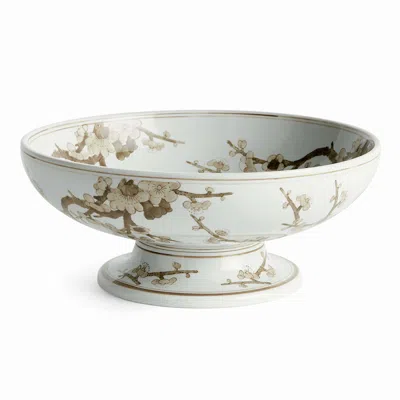 The Company Store Handpainted Chinoiserie Footed Decor Bowl In Brown
