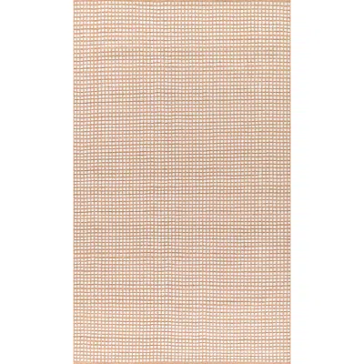 The Company Store Handwoven Mini Checkered Performance Rug In Blue