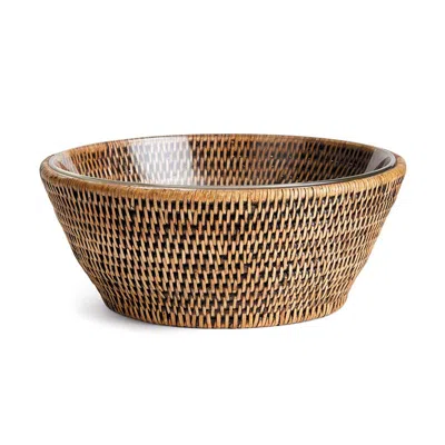The Company Store Handwoven Rattan Decorative Bowl In Brown