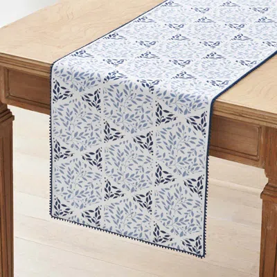 The Company Store Hanukkah Table Runner In Blue