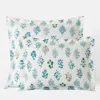 The Company Store Hawthorne Classic Cool Cotton Percale Sham In Blue/teal/turquoise