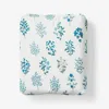 The Company Store Hawthorne Classic Cool Percale Fitted Bed Sheet In Blue/teal/turquoise