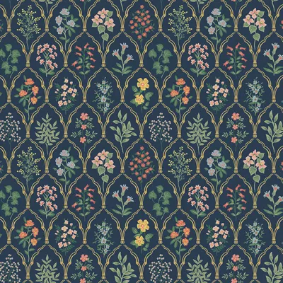 The Company Store Hawthorne Traditional Wallpaper In Blue