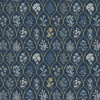 The Company Store Hawthorne Traditional Wallpaper In Blue