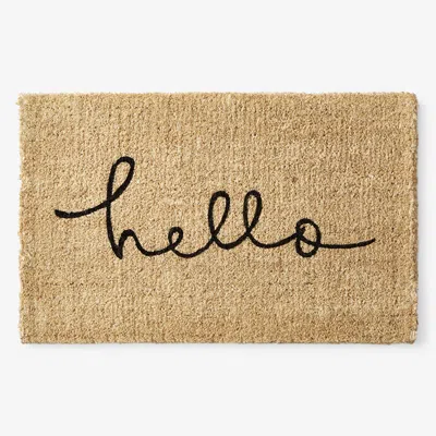 The Company Store Hello Coir Doormat In Beige