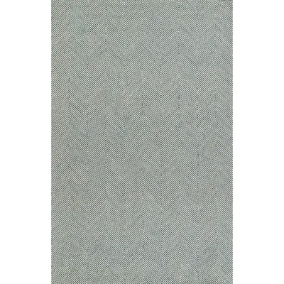 The Company Store Herringbone Hand Tufted Wool Rug In Blue