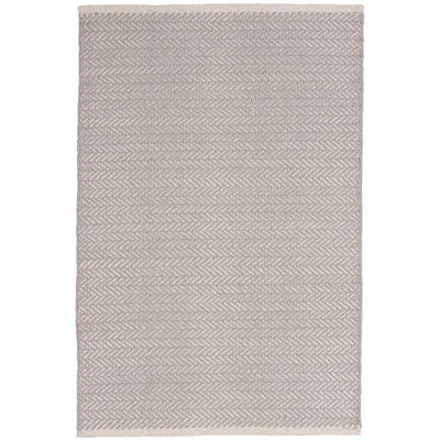 The Company Store Herringbone Handwoven Cotton Rug In Dove Gray