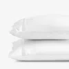 The Company Store Hewett Luxe Smooth Egyptian Cotton Sateen Pillowcase Set In White