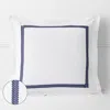 The Company Store Hewett Luxe Smooth Egyptian Cotton Sateen Sham In Blue/white