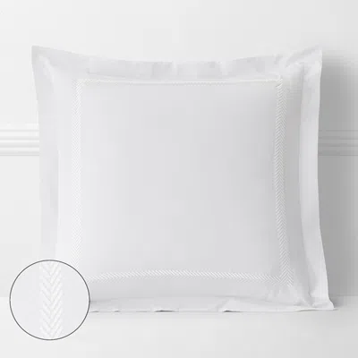 The Company Store Hewett Luxe Smooth Egyptian Cotton Sateen Sham In White