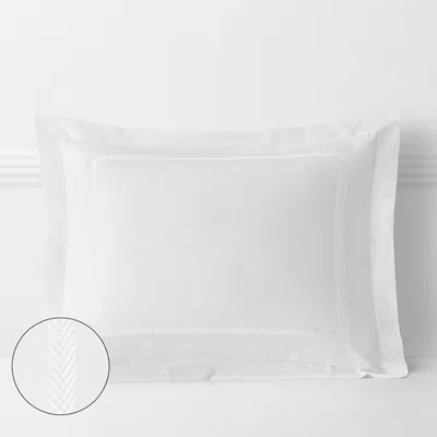 The Company Store Hewett Luxe Smooth Egyptian Cotton Sateen Sham In White