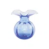 The Company Store Hibiscus Glass Bud & Fluted Vases In Blue